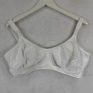 Anita White Striped‎ Wireless Nursing Bra 44E Maternity Breastfeeding Support